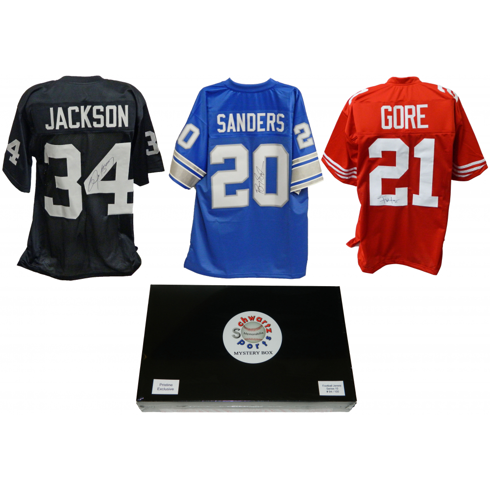 Schwartz Sports Football Superstar Signed Mystery Box Football Jersey