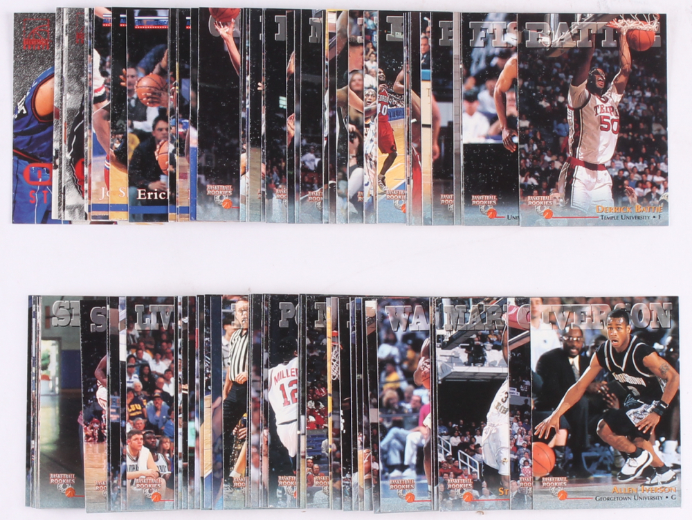 Lot of (100) Basketball Cards with 1996 Score Board Rookies #95 Jason Kidd BG, 1996 Score Board Rookies #84 Ray Allen AA, 1996 Score Board Autographed BK #18 Steve Nash