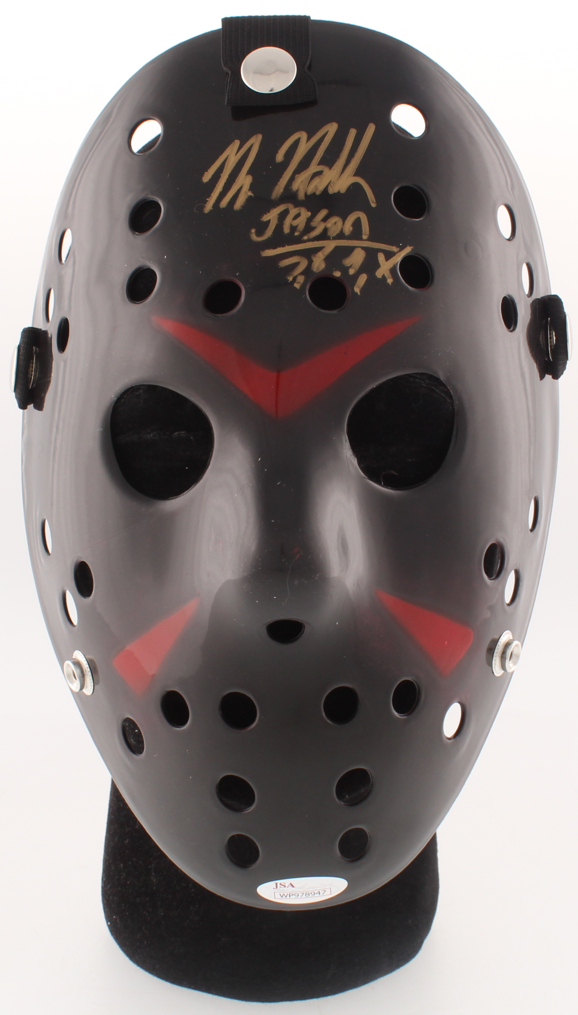 Kane Hodder Signed "Friday the 13th" Mask Inscribed "Jason 7, 8, 9, X" (JSA COA) at PristineAuction.com Kane Hodder Signed "Friday the 13th" Mask Inscribed "Jason 7, 8, 9, X" (JSA COA) at PristineAuction.com