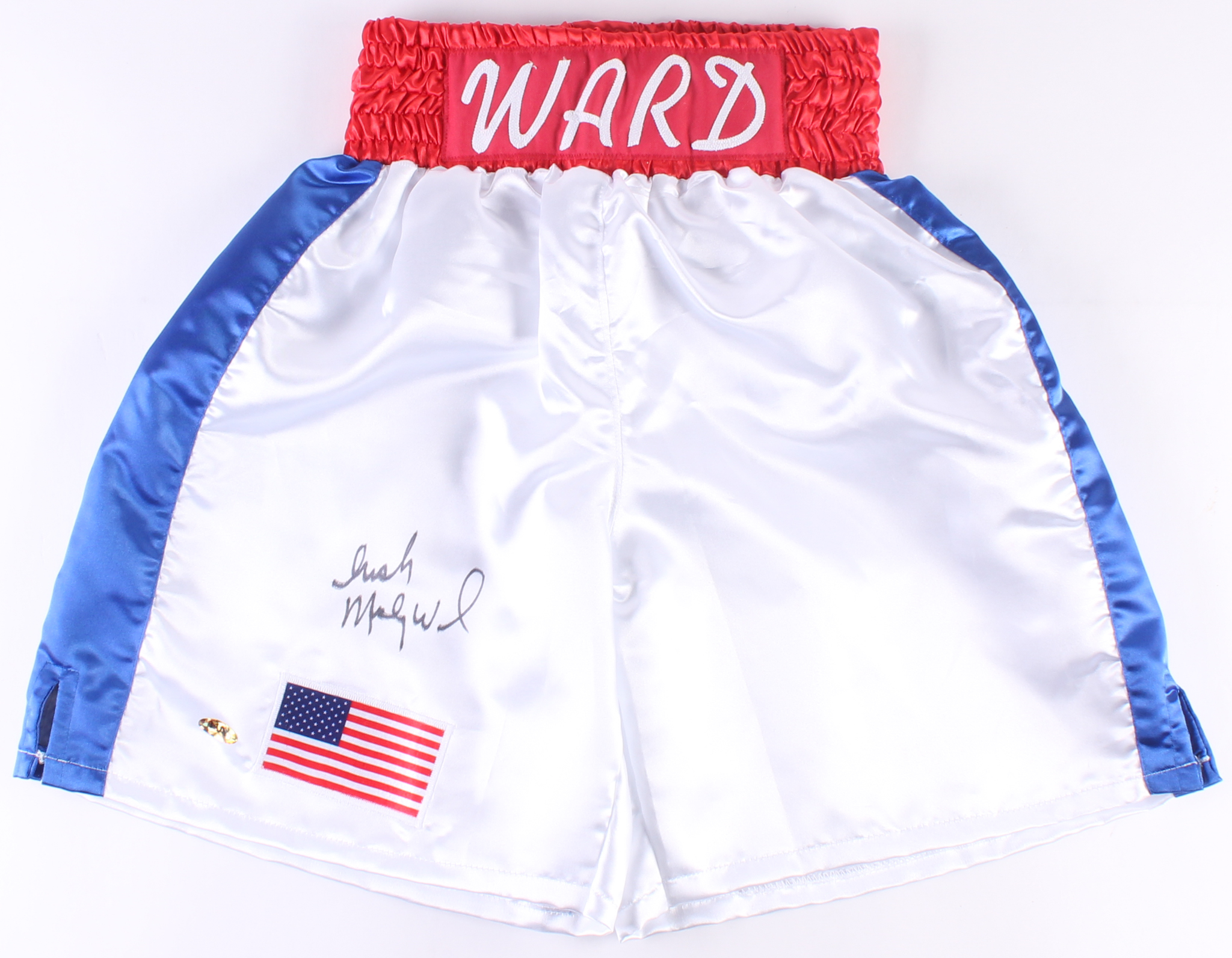 "Irish" Micky Ward Signed Boxing Trunks (MAB Hologram) at PristineAuction.com "Irish" Micky Ward Signed Boxing Trunks (MAB Hologram) at PristineAuction.com
