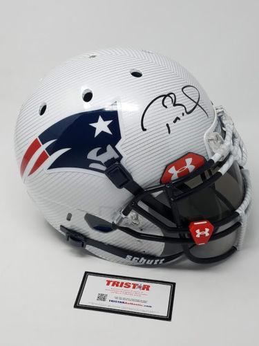 Tom Brady Signed Patriots LE Custom Hydro Dipped White Full-Size Authentic On-Field Helmet (Tristar Hologram) at PristineAuction.com Tom Brady Signed Patriots LE Custom Hydro Dipped White Full-Size Authentic On-Field Helmet (Tristar Hologram) at PristineAuction.com