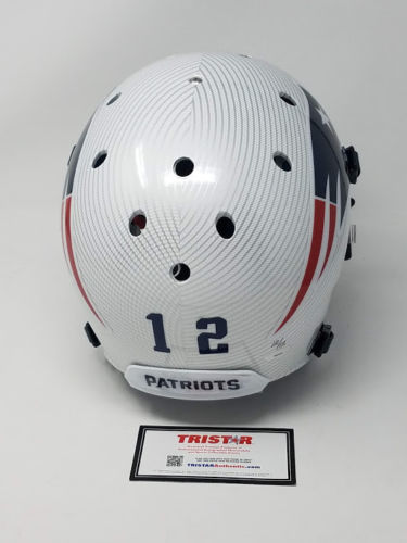 Tom Brady Signed Patriots LE Custom Hydro Dipped White Full-Size Authentic On-Field Helmet (Tristar Hologram) at PristineAuction.com Tom Brady Signed Patriots LE Custom Hydro Dipped White Full-Size Authentic On-Field Helmet (Tristar Hologram) at PristineAuction.com