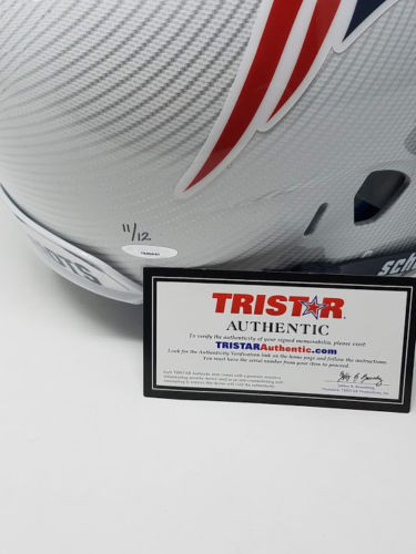 Tom Brady Signed Patriots LE Custom Hydro Dipped White Full-Size Authentic On-Field Helmet (Tristar Hologram) at PristineAuction.com Tom Brady Signed Patriots LE Custom Hydro Dipped White Full-Size Authentic On-Field Helmet (Tristar Hologram) at PristineAuction.com