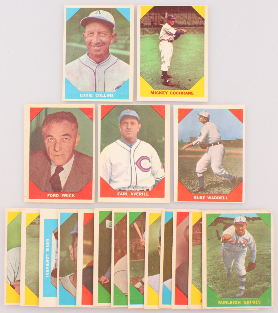 Lot of (18) 1960 Fleer Baseball Cards with #20 Eddie Collins, #24 Mickey  Cochrane,#74 Ford Frick, #71 Earl Averill, #61 Rube Waddell | Pristine  Auction
