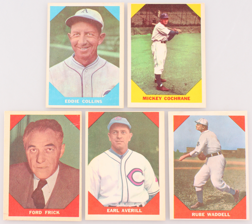 Lot of (18) 1960 Fleer Baseball Cards with #20 Eddie Collins, #24 Mickey  Cochrane,#74 Ford Frick, #71 Earl Averill, #61 Rube Waddell | Pristine  Auction