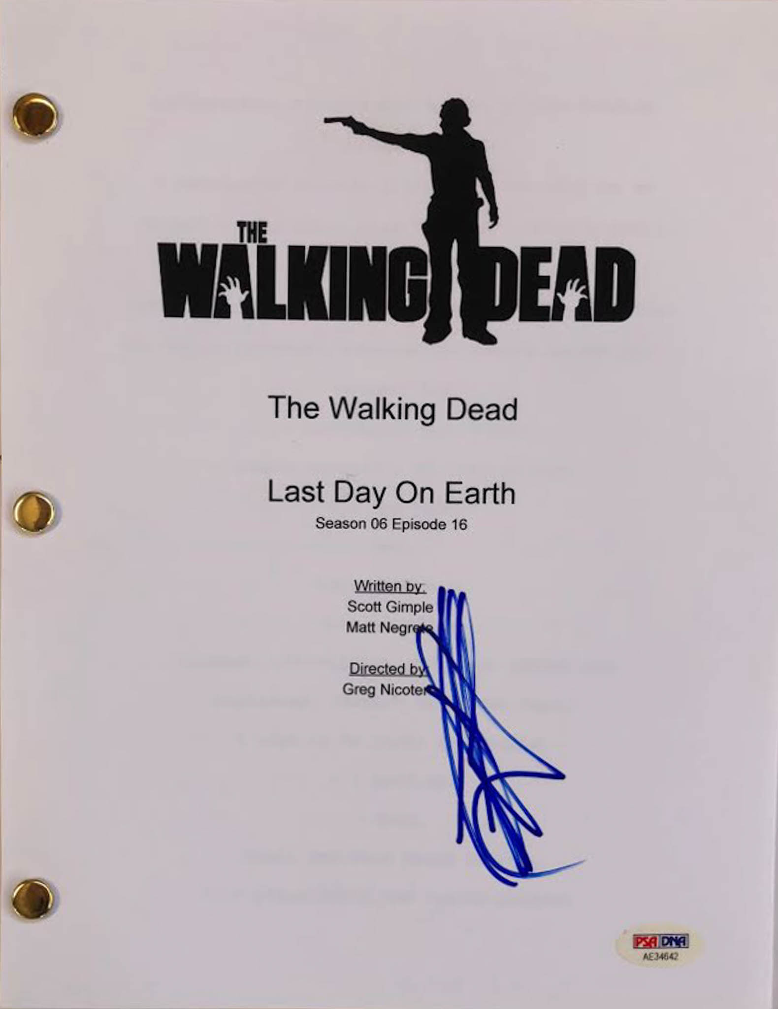 Jeffrey Dean Morgan Signed "The Walking Dead" Full Episode Script (PSA COA) at PristineAuction.com Jeffrey Dean Morgan Signed "The Walking Dead" Full Episode Script (PSA COA) at PristineAuction.com