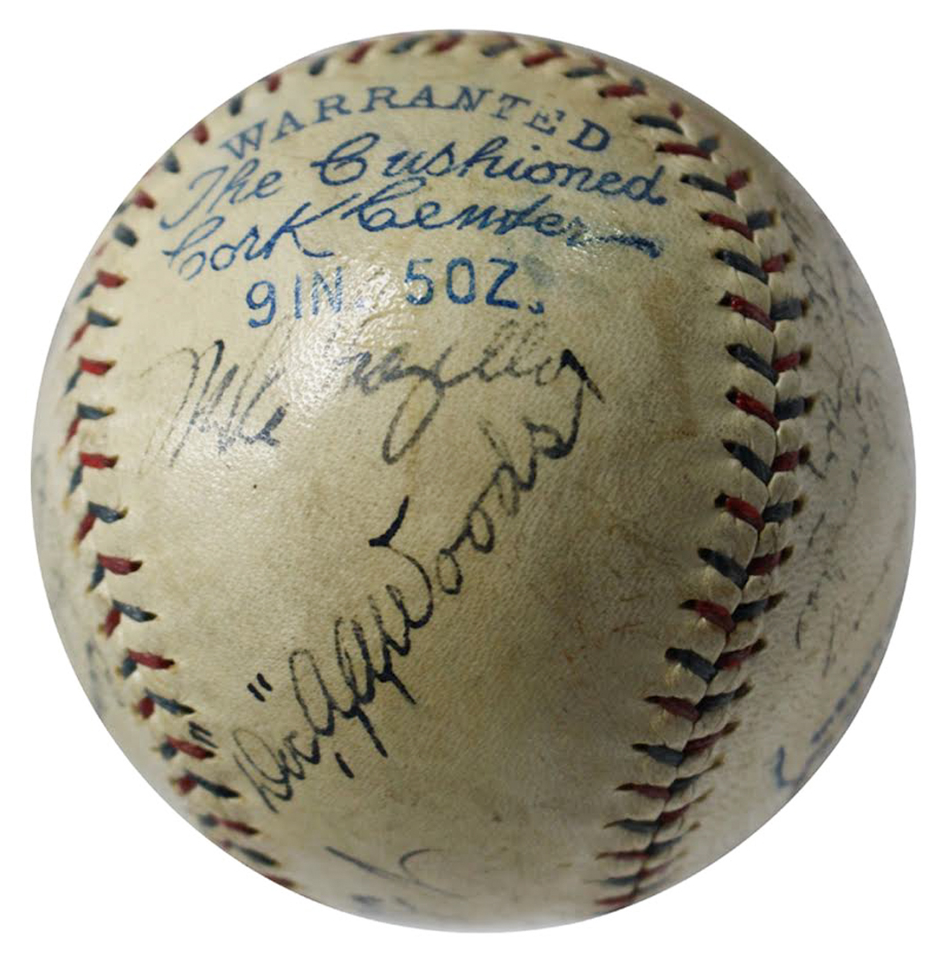 1928 New York Yankees Team-Signed OAL Baseball with (17) Signatures Including Babe Ruth, Lou Gehrig, Tony Lazzeri, Waite Hoy, Earle Combs (JSA & PSA LOA) at PristineAuction.com 1928 New York Yankees Team-Signed OAL Baseball with (17) Signatures Including Babe Ruth, Lou Gehrig, Tony Lazzeri, Waite Hoy, Earle Combs (JSA & PSA LOA) at PristineAuction.com