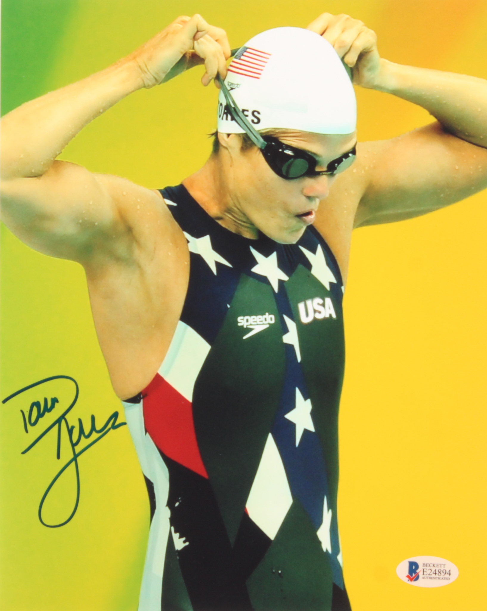 Dara Torres Signed Team USA Olympics 8x10 Photo (Beckett COA) at PristineAuction.com Dara Torres Signed Team USA Olympics 8x10 Photo (Beckett COA) at PristineAuction.com