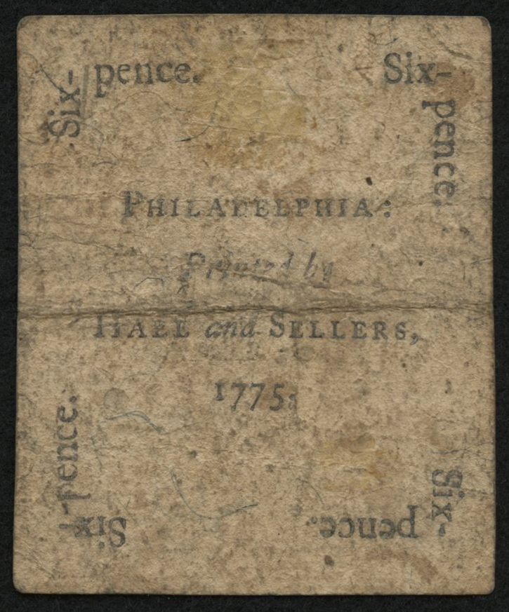 1775 Six Pence Pennsylvania Colonial Currency Note at PristineAuction.com 1775 Six Pence Pennsylvania Colonial Currency Note at PristineAuction.com