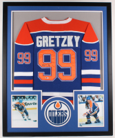 Wayne Gretzky Signed Oilers 34x42 Custom Framed Jersey Display (Beckett Hologram) at PristineAuction.com