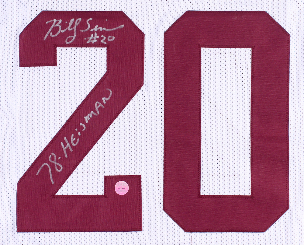 Billy Sims Signed Oklahoma Sooners Jersey Inscribed "78 Heisman" (Gridiron Legends Hologram) at PristineAuction.com Billy Sims Signed Oklahoma Sooners Jersey Inscribed "78 Heisman" (Gridiron Legends Hologram) at PristineAuction.com