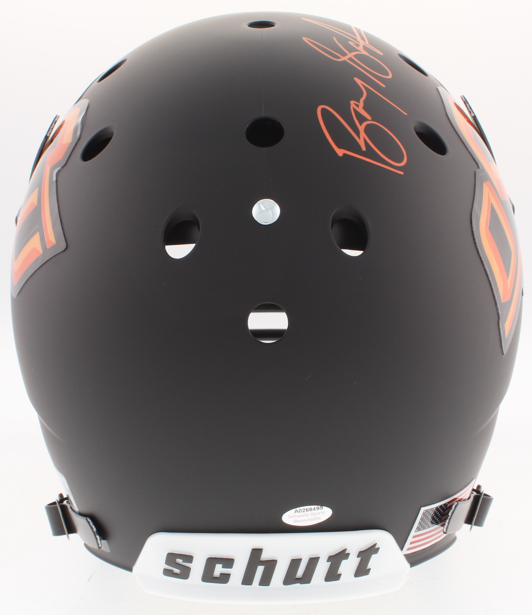 Barry Sanders Signed Oklahoma State Cowboys Custom Matte Black Full-Size Helmet Inscribed "Heisman 88", "2628 yds" & "39 TD's" (Schwartz COA) at PristineAuction.com Barry Sanders Signed Oklahoma State Cowboys Custom Matte Black Full-Size Helmet Inscribed "Heisman 88", "2628 yds" & "39 TD's" (Schwartz COA) at PristineAuction.com