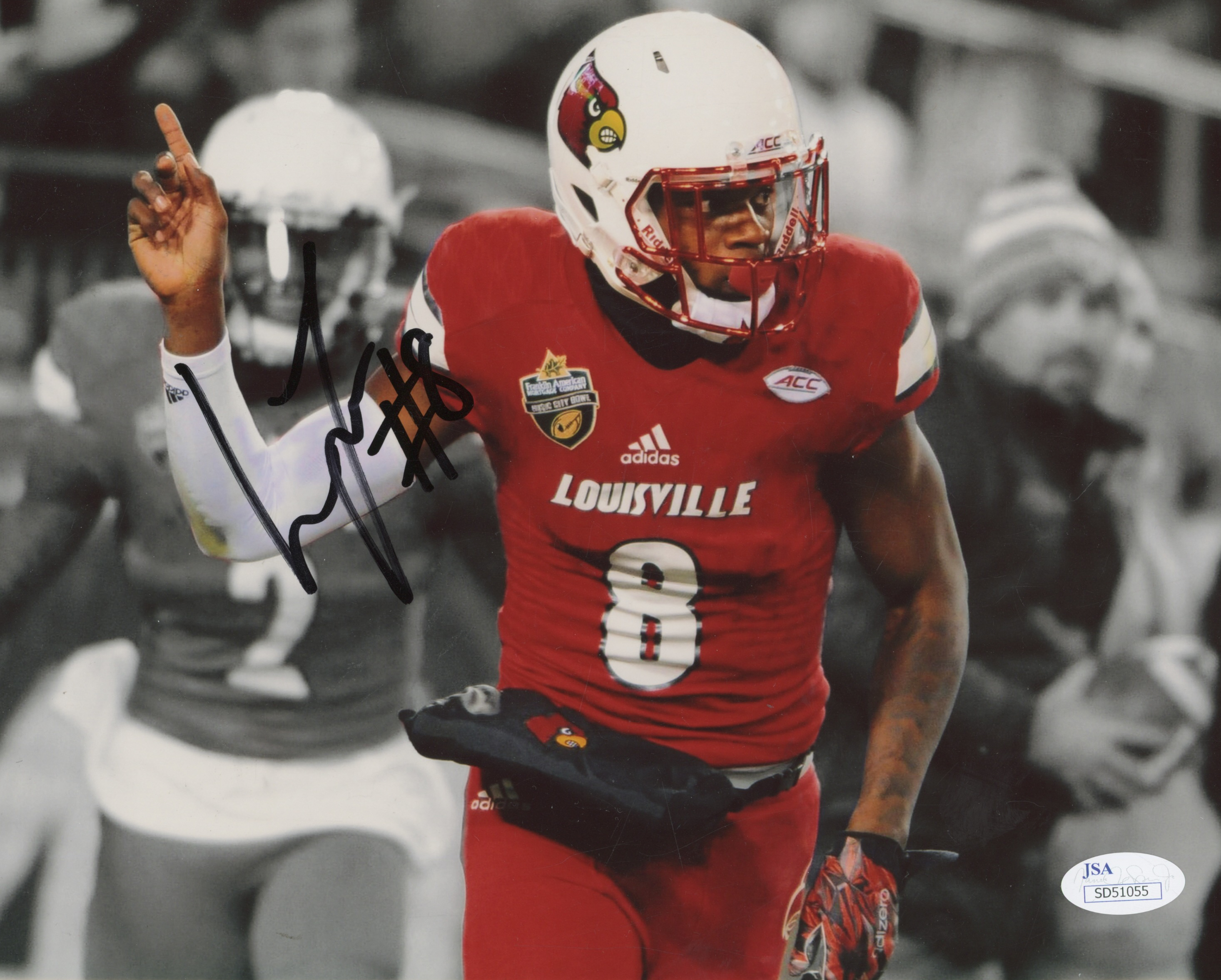 Lamar Jackson Signed Louisville Cardinals 8x10 Photo (JSA COA) at PristineAuction.com Lamar Jackson Signed Louisville Cardinals 8x10 Photo (JSA COA) at PristineAuction.com