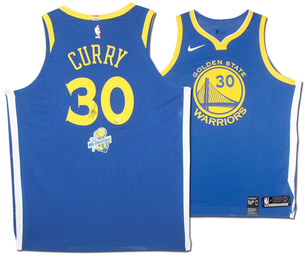 Stephen Curry Signed Warriors Limited Edition Nike Jersey with NBA Back to Back Champions Patch (Steiner COA) at PristineAuction.com Stephen Curry Signed Warriors Limited Edition Nike Jersey with NBA Back to Back Champions Patch (Steiner COA) at PristineAuction.com