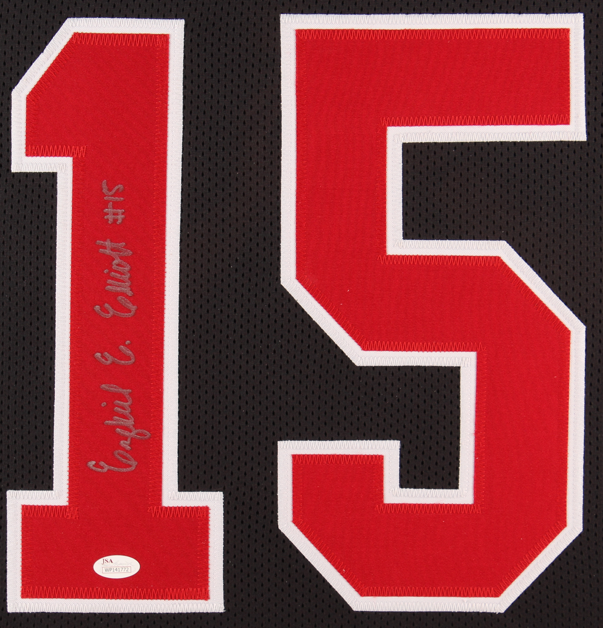 Ezekiel Elliott Signed Ohio State Buckeyes 35x43 Custom Framed Jersey (JSA COA) at PristineAuction.com Ezekiel Elliott Signed Ohio State Buckeyes 35x43 Custom Framed Jersey (JSA COA) at PristineAuction.com