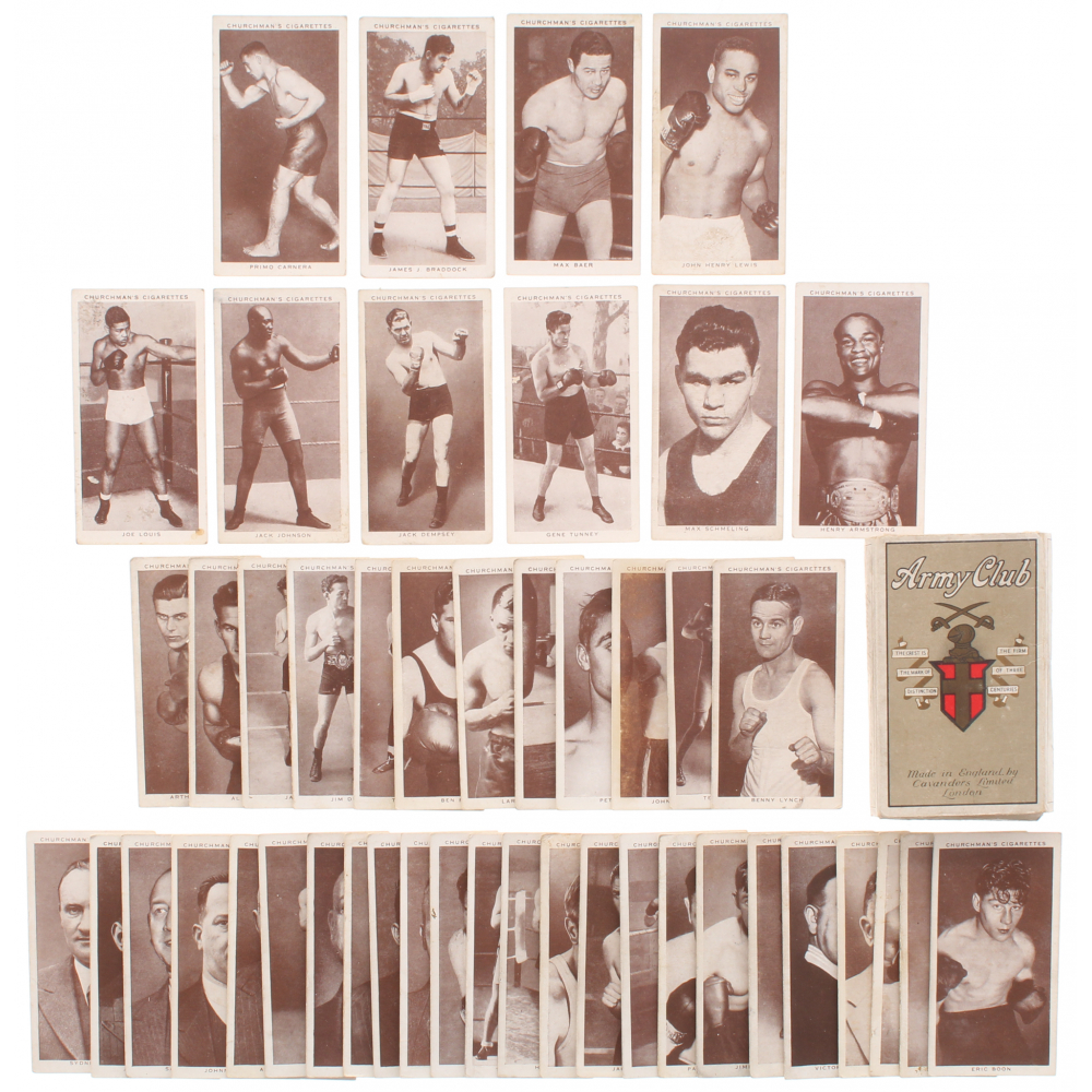 1938 Churchman "Boxing Personalities" Complete Set of (50) Cigarette