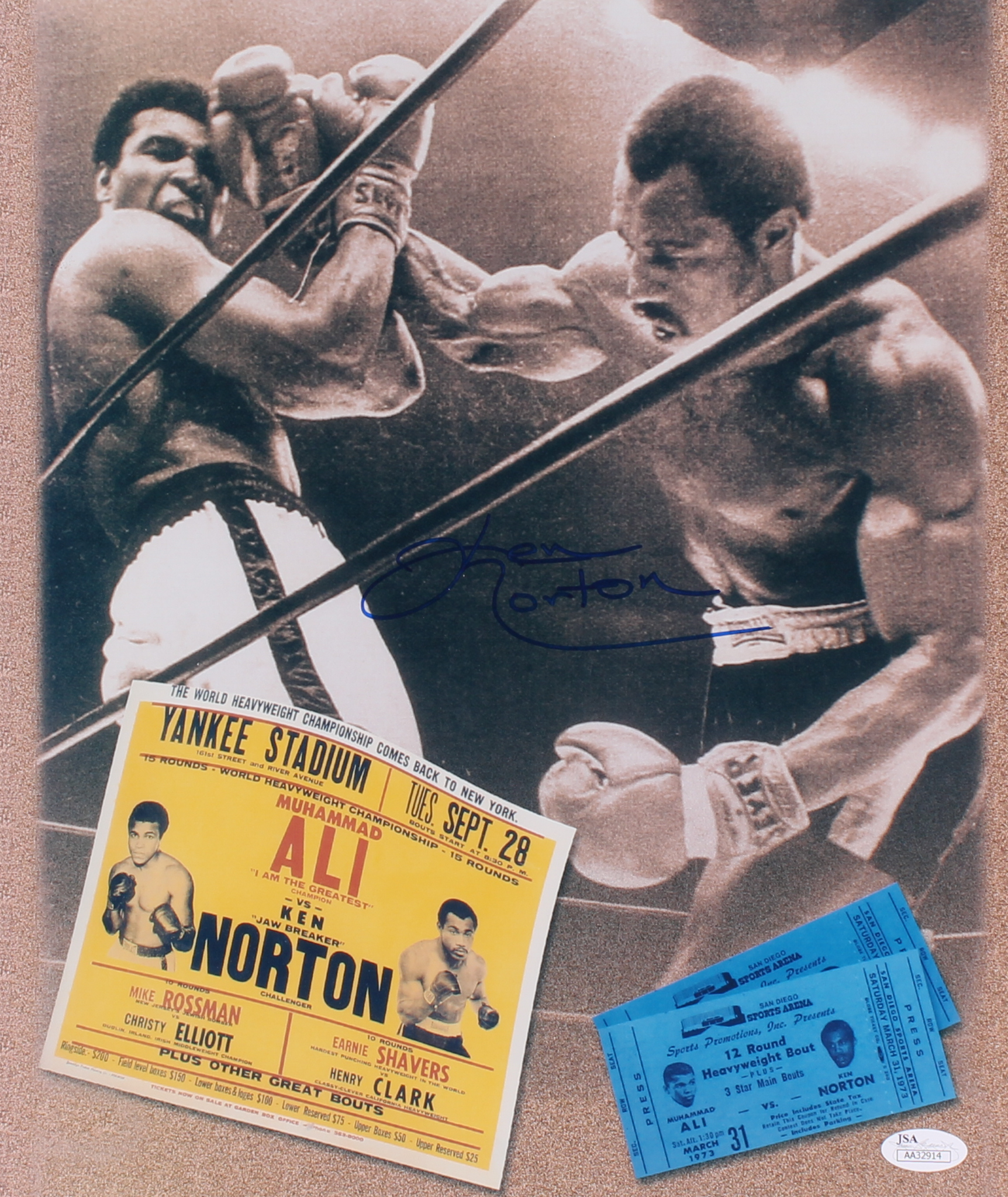 Ken Norton Signed 12x14 Photo (JSA COA) at PristineAuction.com Ken Norton Signed 12x14 Photo (JSA COA) at PristineAuction.com
