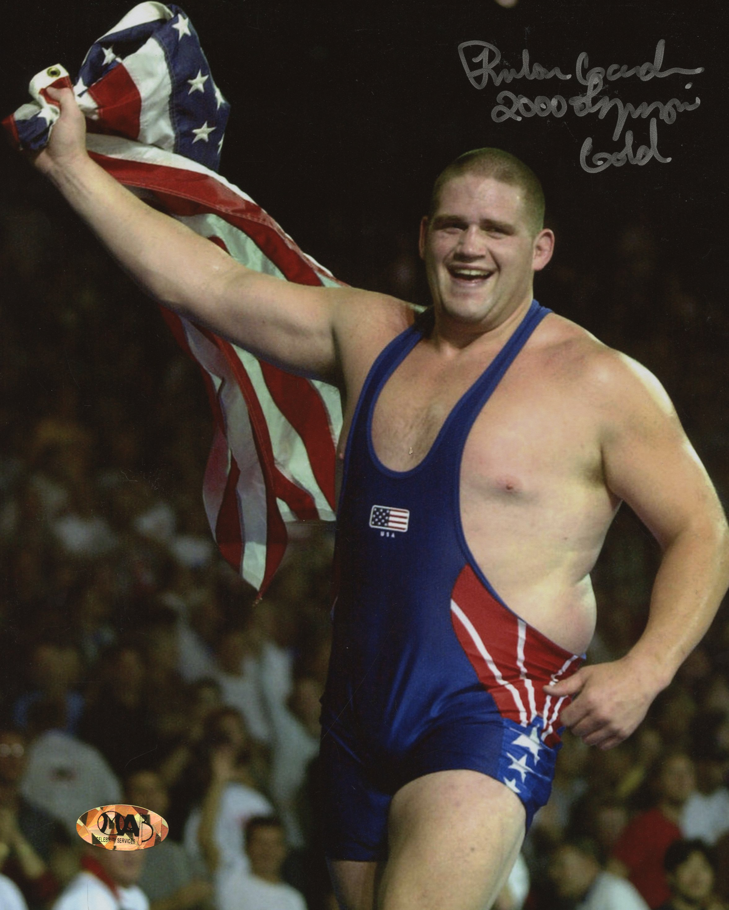 Rulon Gardner Signed 8x10 Photo Inscribed "2000 Olympic Gold" (MAB Hologram) at PristineAuction.com Rulon Gardner Signed 8x10 Photo Inscribed "2000 Olympic Gold" (MAB Hologram) at PristineAuction.com