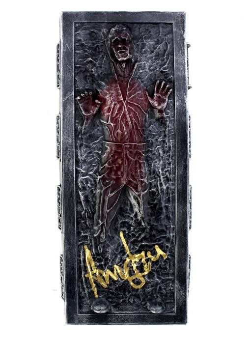 Harrison Ford Signed "Star Wars: Return Of The Jedi" Han Solo 3x7 Encased In Carbonite Mini Replica (Radtke COA) at PristineAuction.com Harrison Ford Signed "Star Wars: Return Of The Jedi" Han Solo 3x7 Encased In Carbonite Mini Replica (Radtke COA) at PristineAuction.com