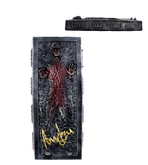 Harrison Ford Signed "Star Wars: Return Of The Jedi" Han Solo 3x7 Encased In Carbonite Mini Replica (Radtke COA) at PristineAuction.com Harrison Ford Signed "Star Wars: Return Of The Jedi" Han Solo 3x7 Encased In Carbonite Mini Replica (Radtke COA) at PristineAuction.com