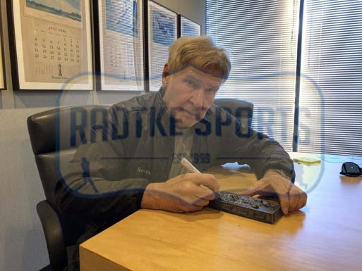 Harrison Ford Signed "Star Wars: Return Of The Jedi" Han Solo 3x7 Encased In Carbonite Mini Replica (Radtke COA) at PristineAuction.com Harrison Ford Signed "Star Wars: Return Of The Jedi" Han Solo 3x7 Encased In Carbonite Mini Replica (Radtke COA) at PristineAuction.com