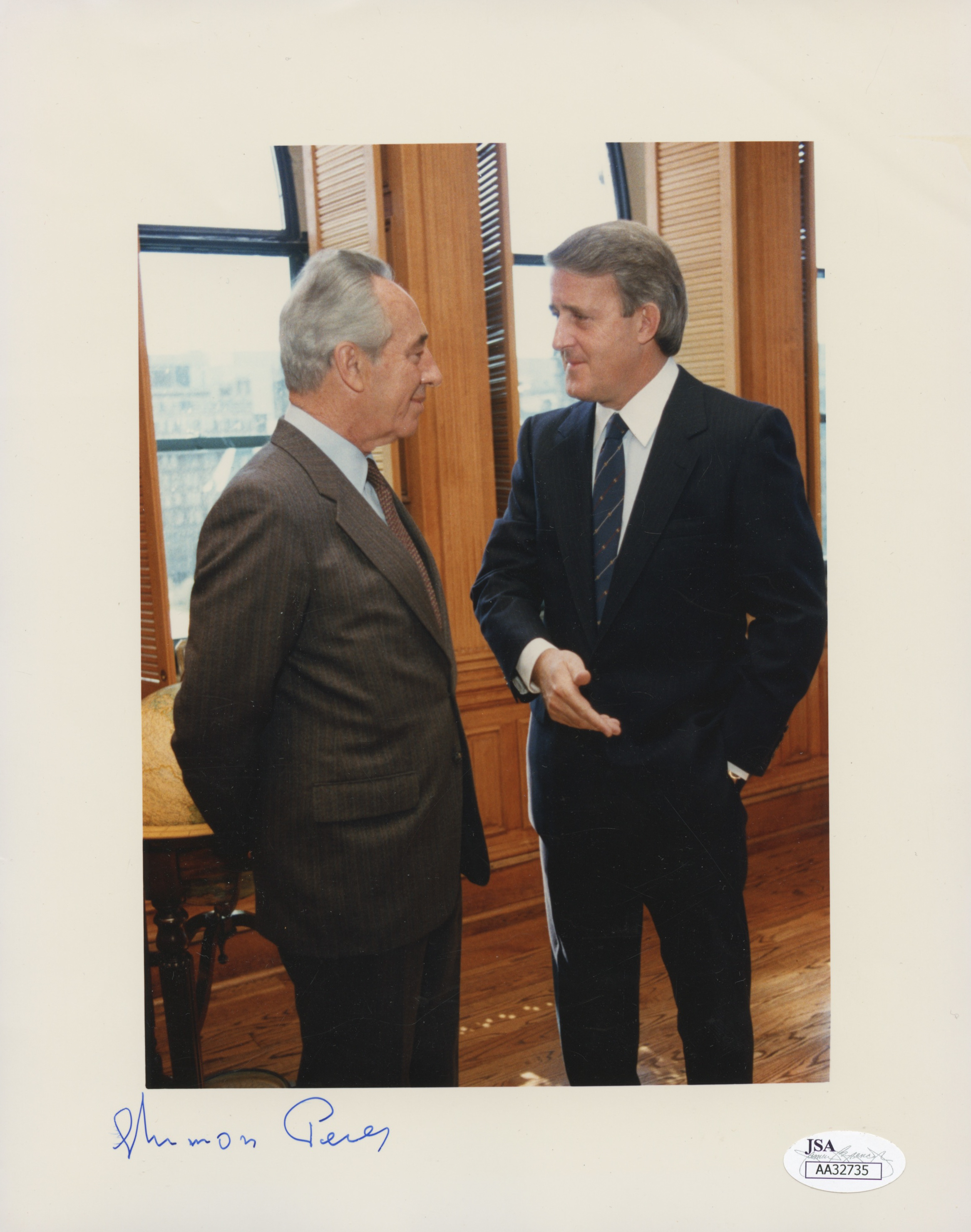 Shimon Peres Signed 8x10 Photo (JSA COA) at PristineAuction.com Shimon Peres Signed 8x10 Photo (JSA COA) at PristineAuction.com