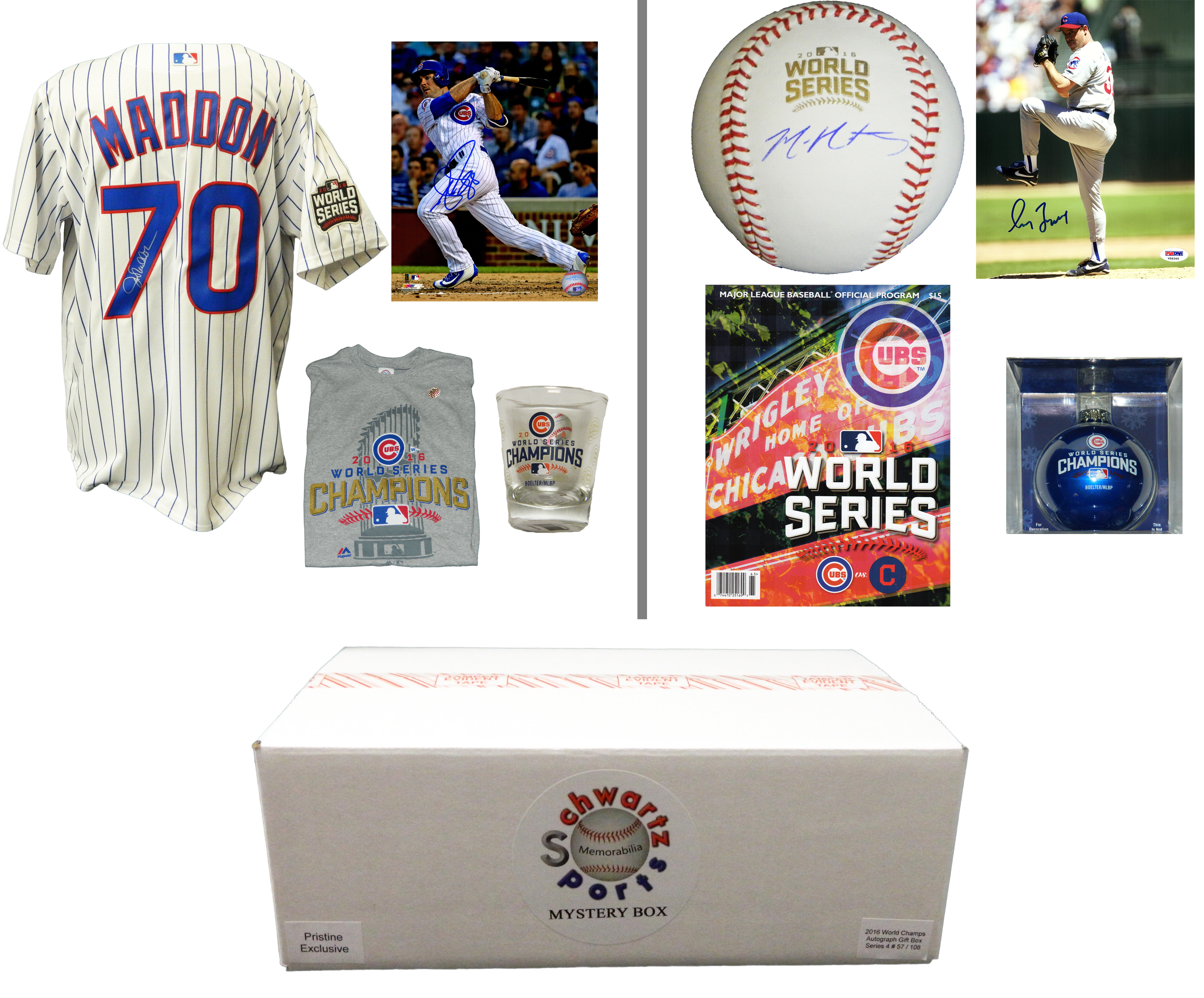 2016 Chicago Cubs World Champs Mystery Autograph Gift Box – Series 4 (Limited to 108) at PristineAuction.com 2016 Chicago Cubs World Champs Mystery Autograph Gift Box – Series 4 (Limited to 108) at PristineAuction.com