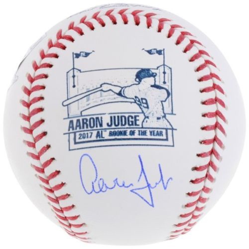 Aaron Judge Signed 2017 AL Rookie of the Year Logo Baseball (Fanatics Hologram & MLB Hologram