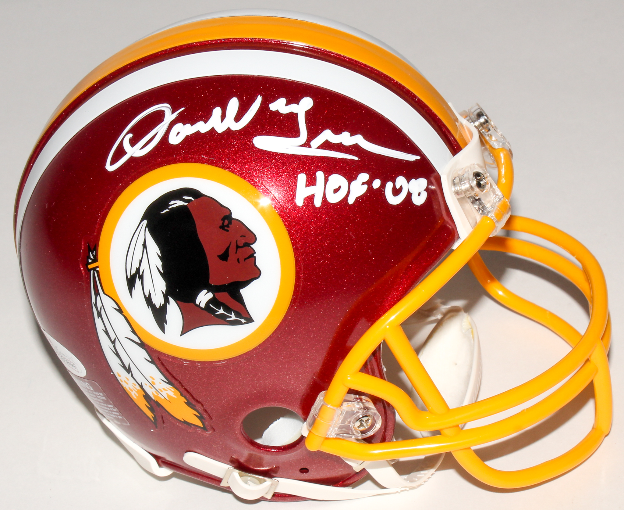 Darrell Green Signed Washington Redskins Mini Helmet Inscribed "HOF 08" (JSA COA) at PristineAuction.com Darrell Green Signed Washington Redskins Mini Helmet Inscribed "HOF 08" (JSA COA) at PristineAuction.com