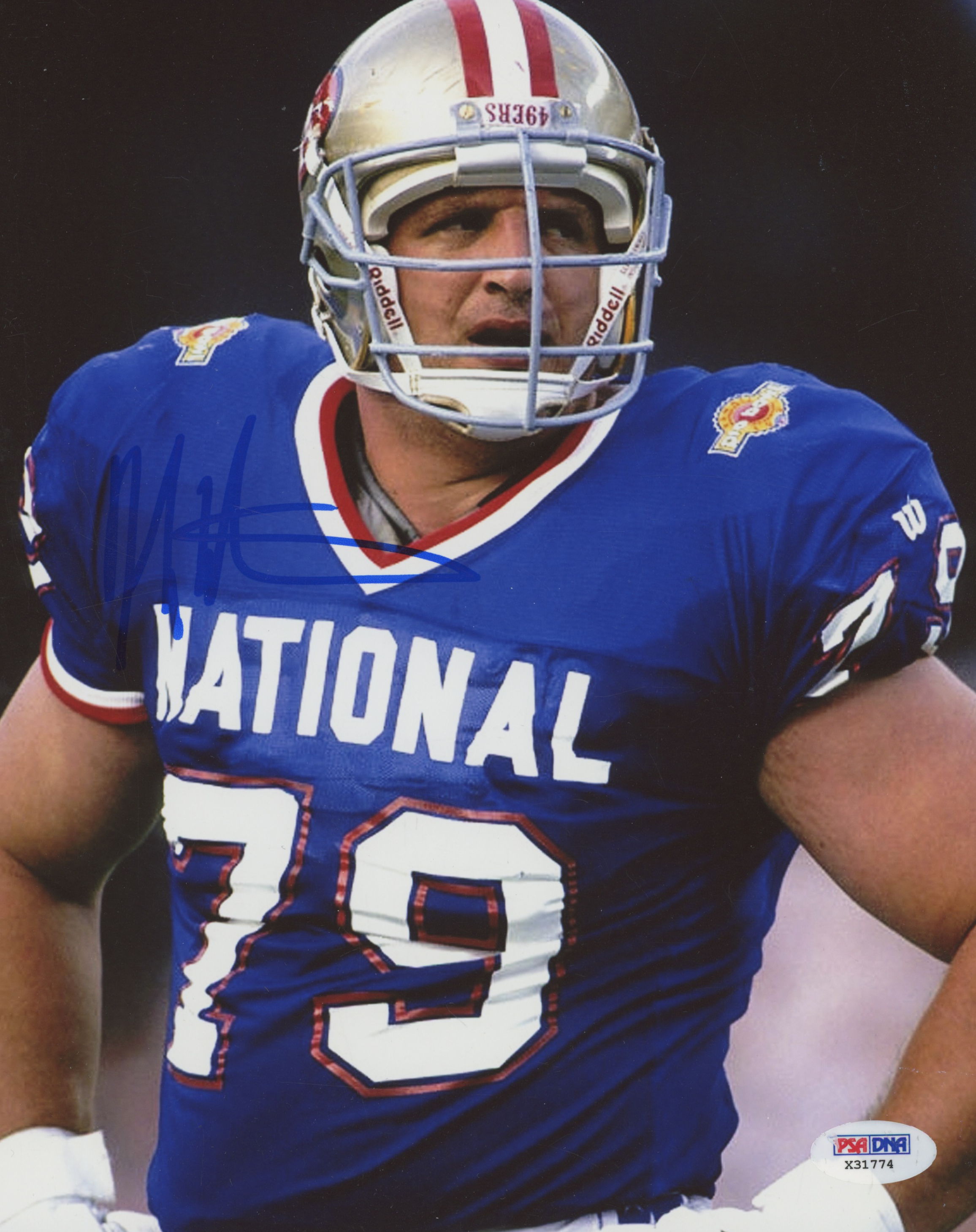 Harris Barton Signed 49ers 8x10 Photo (PSA COA) at PristineAuction.com Harris Barton Signed 49ers 8x10 Photo (PSA COA) at PristineAuction.com