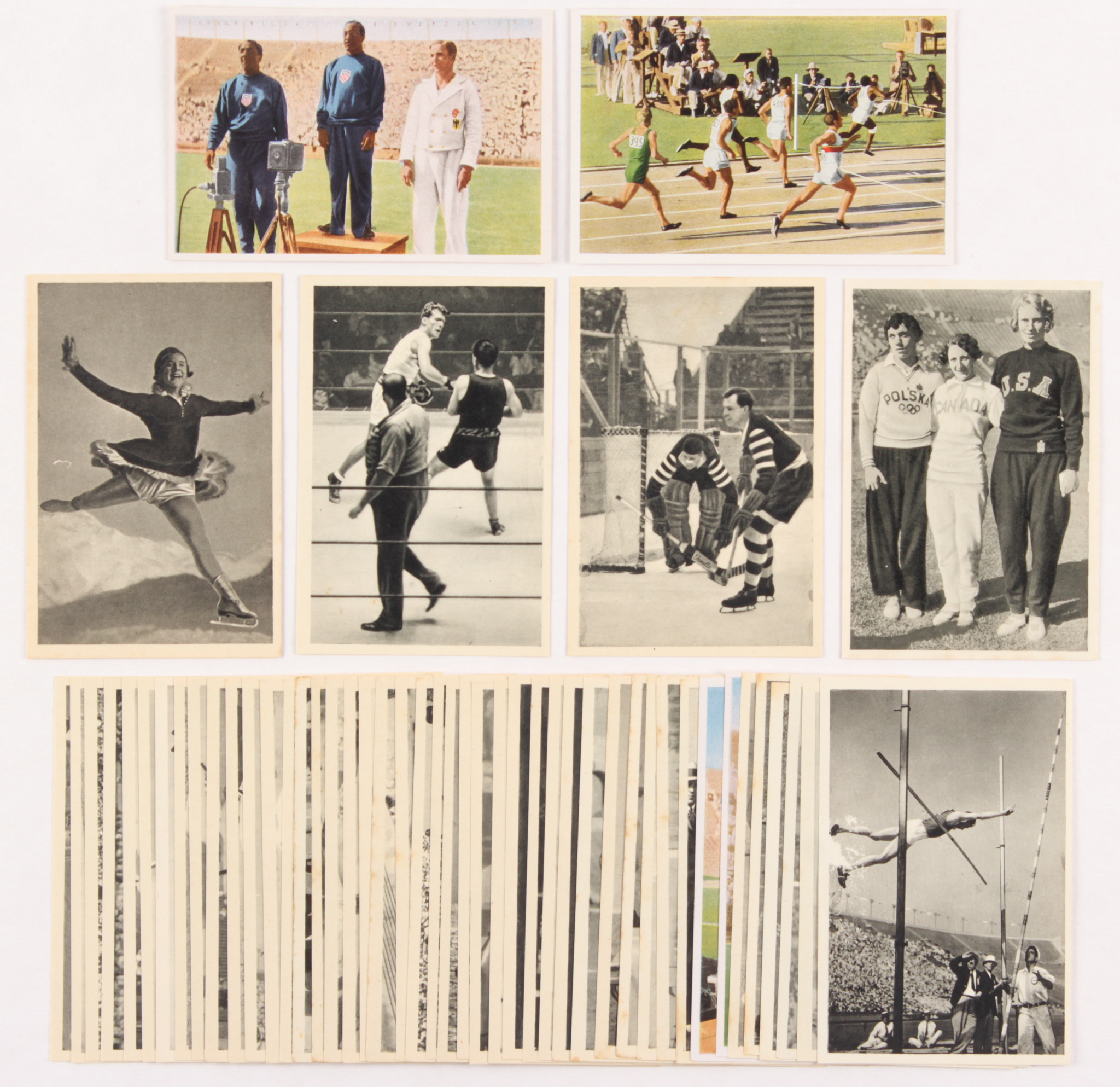 1932 Reemtsma Olympia Lot of (50) Cards with Sonja Henie, Olympic Boxing, Hockey, Track & Field at PristineAuction.com 1932 Reemtsma Olympia Lot of (50) Cards with Sonja Henie, Olympic Boxing, Hockey, Track & Field at PristineAuction.com