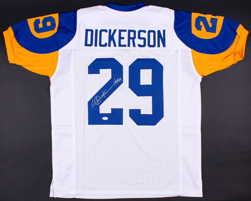 Eric Dickerson Signed Jersey Inscribed "HOF 99" (JSA COA) at PristineAuction.com Eric Dickerson Signed Jersey Inscribed "HOF 99" (JSA COA) at PristineAuction.com