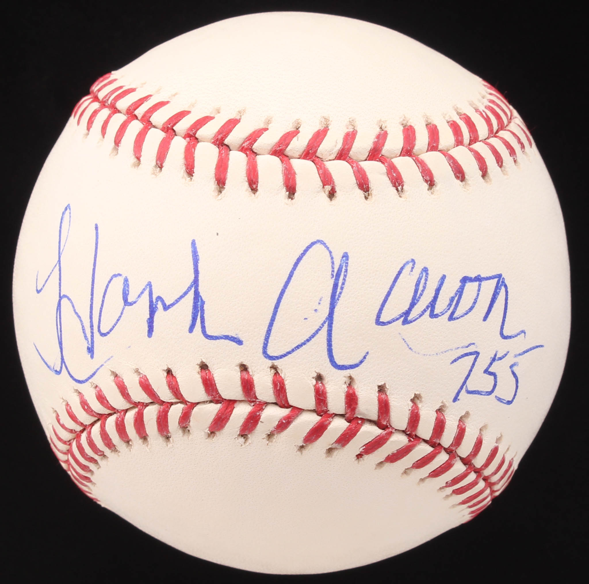 Hank Aaron Signed OML Baseball Inscribed "755" (Beckett COA) at PristineAuction.com Hank Aaron Signed OML Baseball Inscribed "755" (Beckett COA) at PristineAuction.com