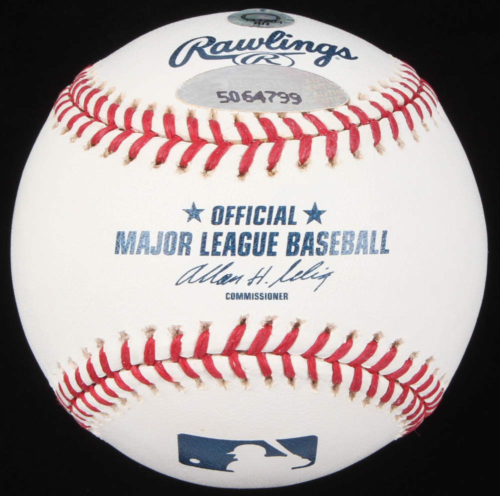 Johnny Peralta Signed OML Baseball (TriStar Hologram & MLB Hologram