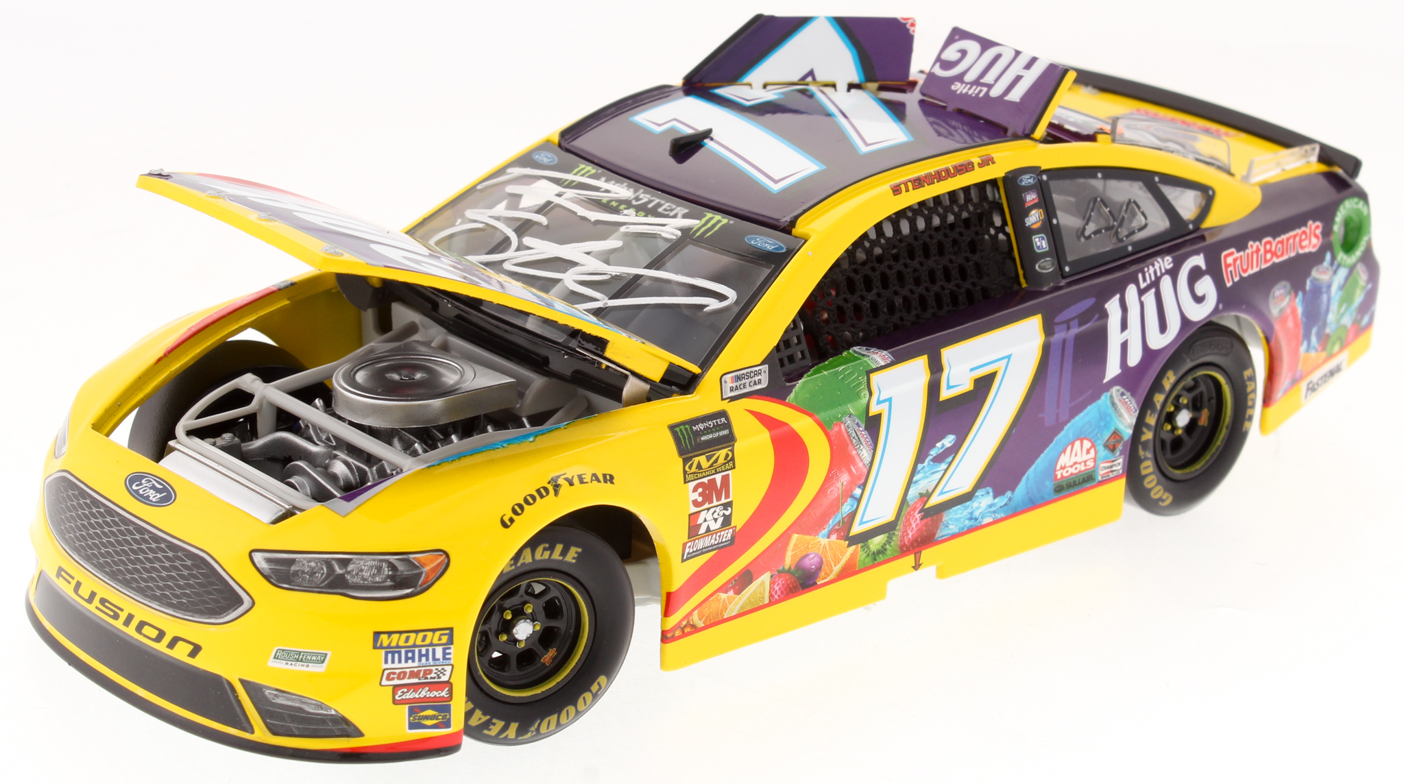 Ricky Stenhouse Jr. Signed 2018 NASCAR #17 Little Hug Fruit Barrels 1:24 LE Premium Action Diecast Car (PA COA) at PristineAuction.com Ricky Stenhouse Jr. Signed 2018 NASCAR #17 Little Hug Fruit Barrels 1:24 LE Premium Action Diecast Car (PA COA) at PristineAuction.com