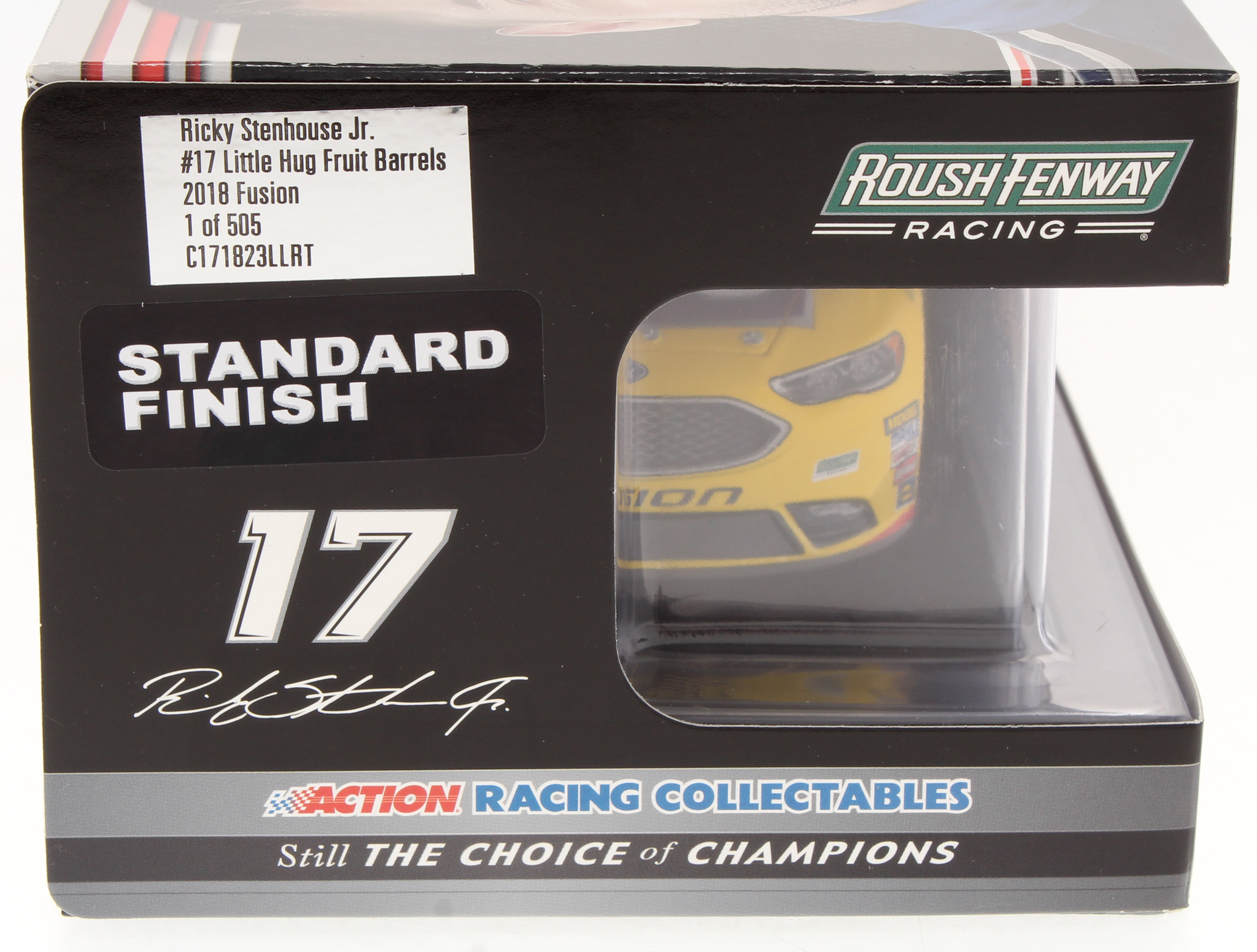 Ricky Stenhouse Jr. Signed 2018 NASCAR #17 Little Hug Fruit Barrels 1:24 LE Premium Action Diecast Car (PA COA) at PristineAuction.com Ricky Stenhouse Jr. Signed 2018 NASCAR #17 Little Hug Fruit Barrels 1:24 LE Premium Action Diecast Car (PA COA) at PristineAuction.com