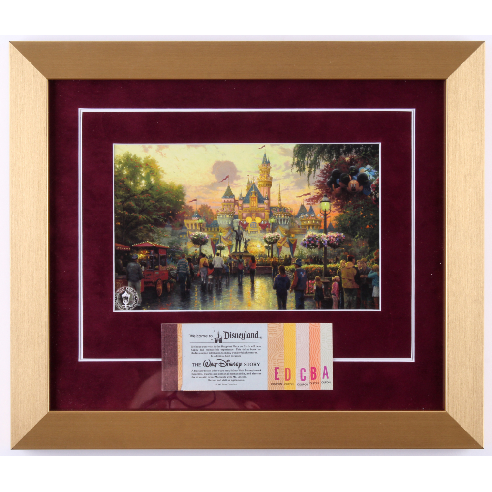 Thomas Kinkade Disneyland "Disneyland's 50th Anniversary" 12.5x13.5