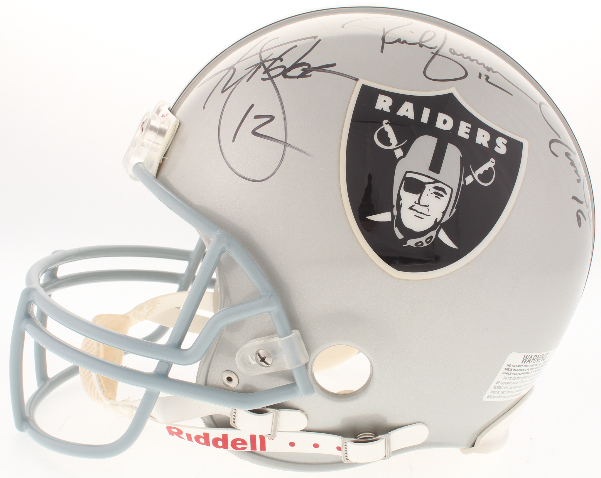 Raiders Full-Size Authentic On-Field Helmet Team-Signed by (5) with Daryle Lamonica, George Blanda, Ken Stabler (Steiner COA) at PristineAuction.com Raiders Full-Size Authentic On-Field Helmet Team-Signed by (5) with Daryle Lamonica, George Blanda, Ken Stabler (Steiner COA) at PristineAuction.com