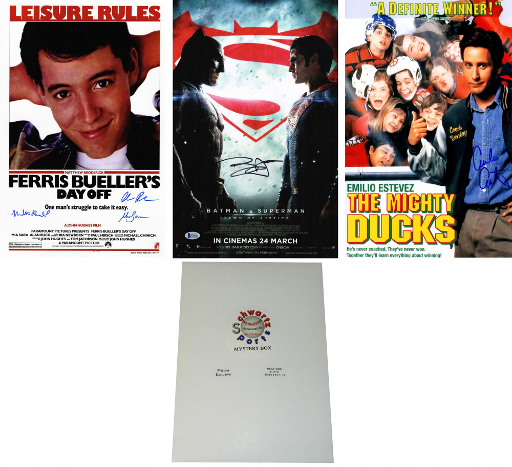 Hollywood Classic Movies Signed 11x17 Movie Posters Mystery Box