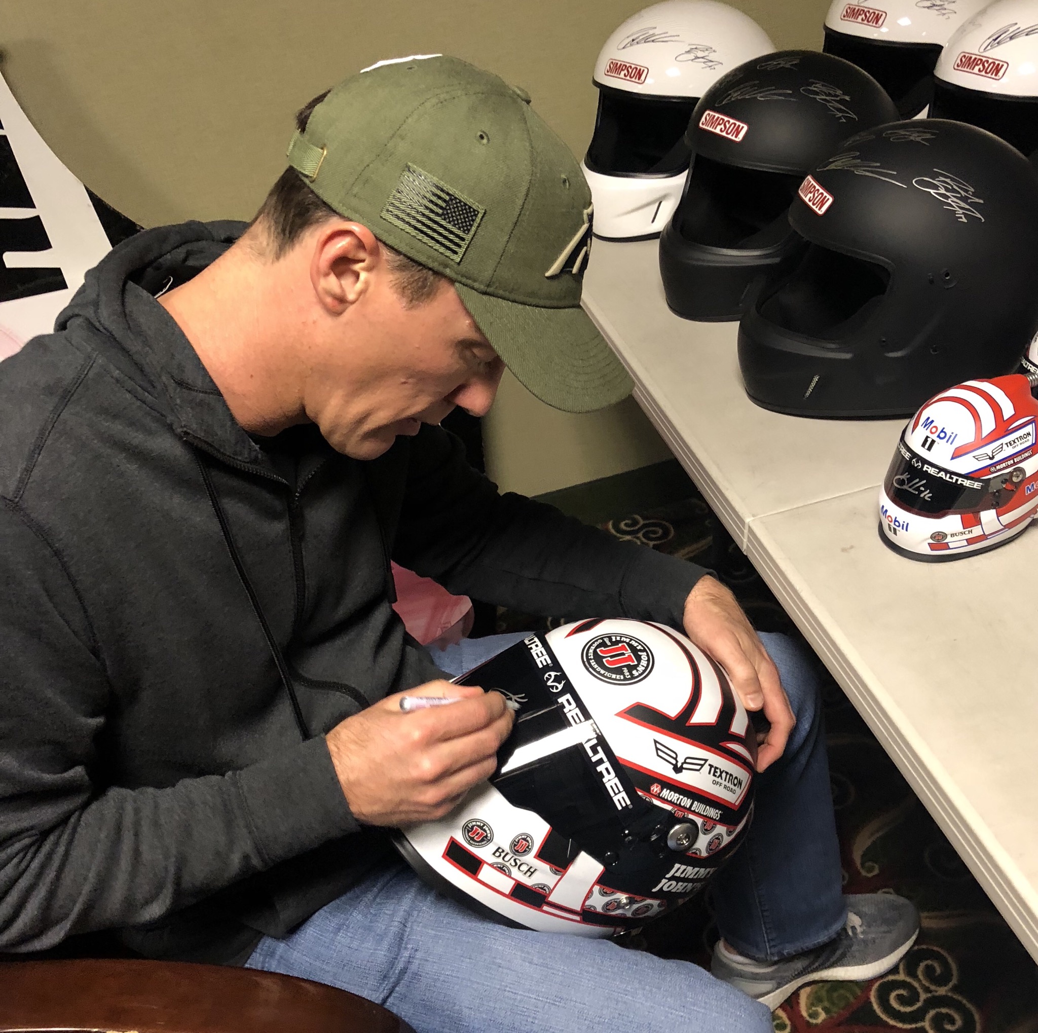 Kevin Harvick Signed 2018 NASCAR Jimmy Johns Full-Size Helmet (PA COA) at PristineAuction.com Kevin Harvick Signed 2018 NASCAR Jimmy Johns Full-Size Helmet (PA COA) at PristineAuction.com