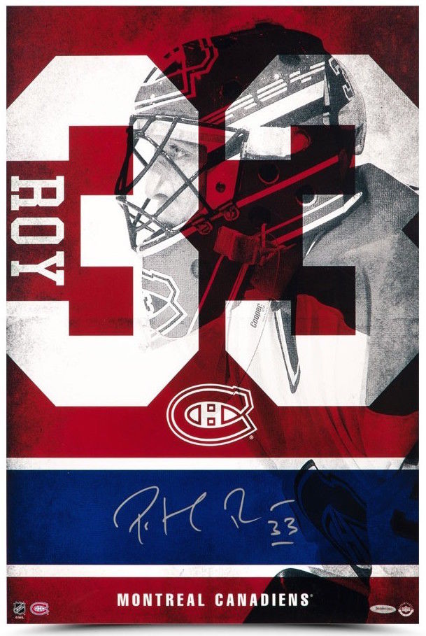 Patrick Roy Signed Canadiens "33" 16x24 Photo(UDA COA) at PristineAuction.com Patrick Roy Signed Canadiens "33" 16x24 Photo(UDA COA) at PristineAuction.com