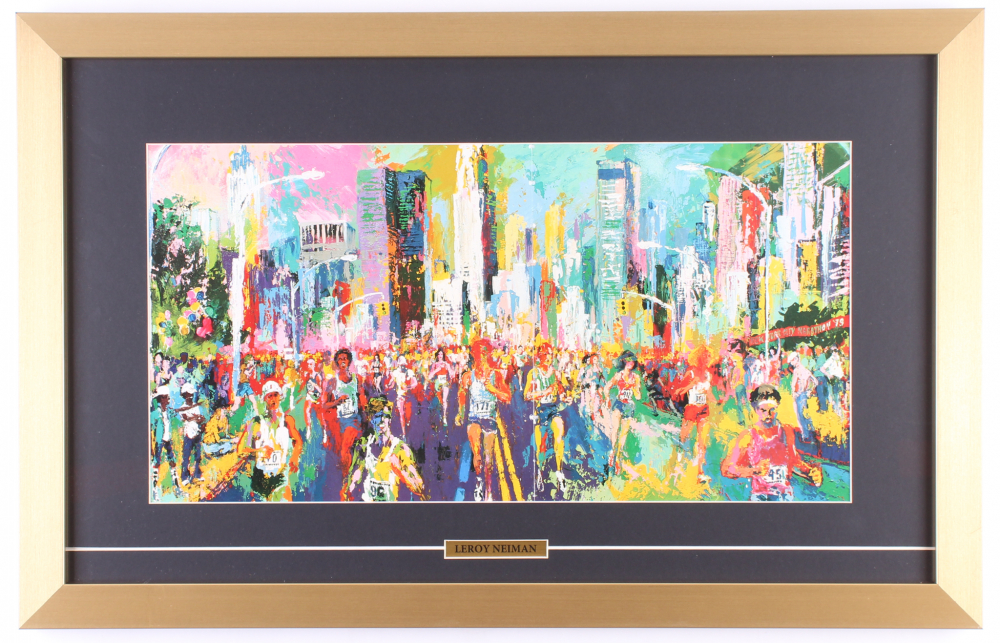 LeRoy Neiman "The New York City Marathon" 16x25 Custom Framed Print