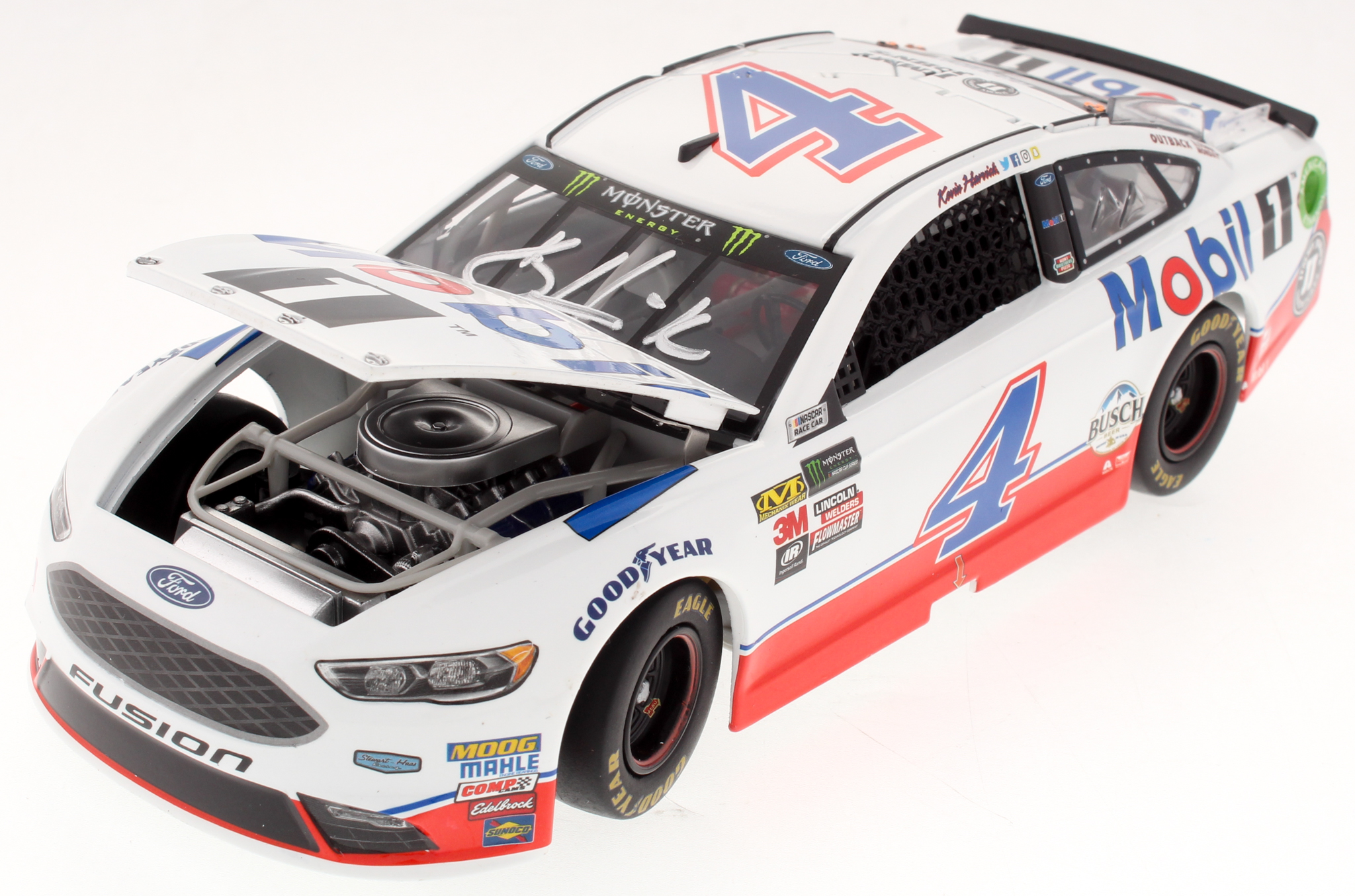 Kevin Harvick Signed NASCAR 2018 #4 Mobil 1 Fusion - 1:24 Premium Action Diecast Car (PA COA) at PristineAuction.com Kevin Harvick Signed NASCAR 2018 #4 Mobil 1 Fusion - 1:24 Premium Action Diecast Car (PA COA) at PristineAuction.com