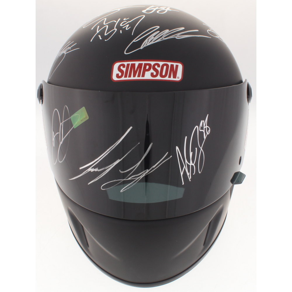 Full-Size Simpson Helmet Signed by (10) NASCAR Superstars with Dale ...