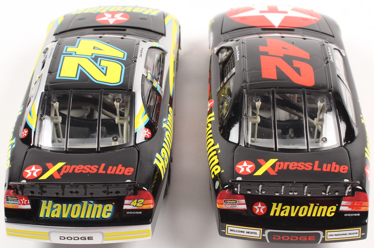 Lot of (2) Jamie McMurray LE 1:24 Scale Die Cast Cars with (1) #42 Havoline 2003 Intrepid & (1) #42 Havoline / NEXTEL Inaugural Season 2004 Intrepid at PristineAuction.com Lot of (2) Jamie McMurray LE 1:24 Scale Die Cast Cars with (1) #42 Havoline 2003 Intrepid & (1) #42 Havoline / NEXTEL Inaugural Season 2004 Intrepid at PristineAuction.com