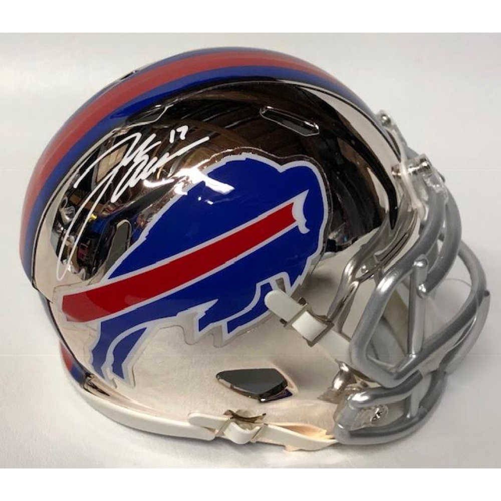 Josh Allen Signed Bills Chrome Mini Helmet (JSA COA) Pristine Auction