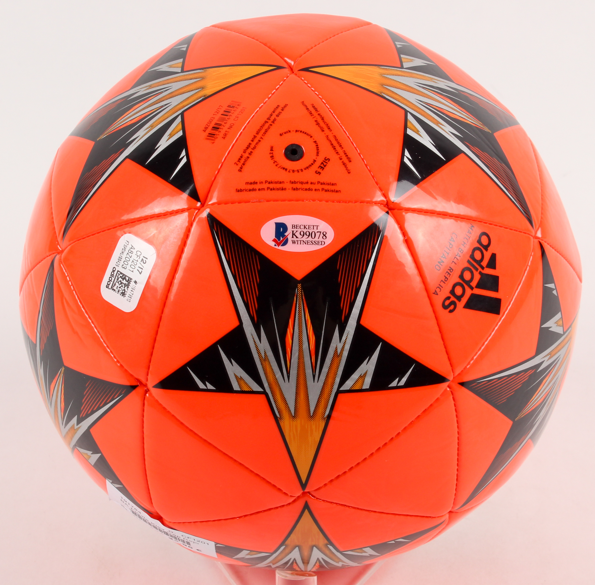 Cristiano Ronaldo Signed 2018 Champions League Final Soccer Ball (Beckett COA) at PristineAuction.com Cristiano Ronaldo Signed 2018 Champions League Final Soccer Ball (Beckett COA) at PristineAuction.com