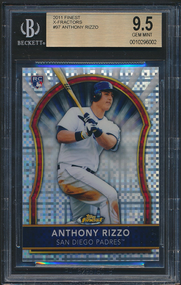 2011 Finest X-Fractors #97 Anthony Rizzo RC (BGS 9.5)
