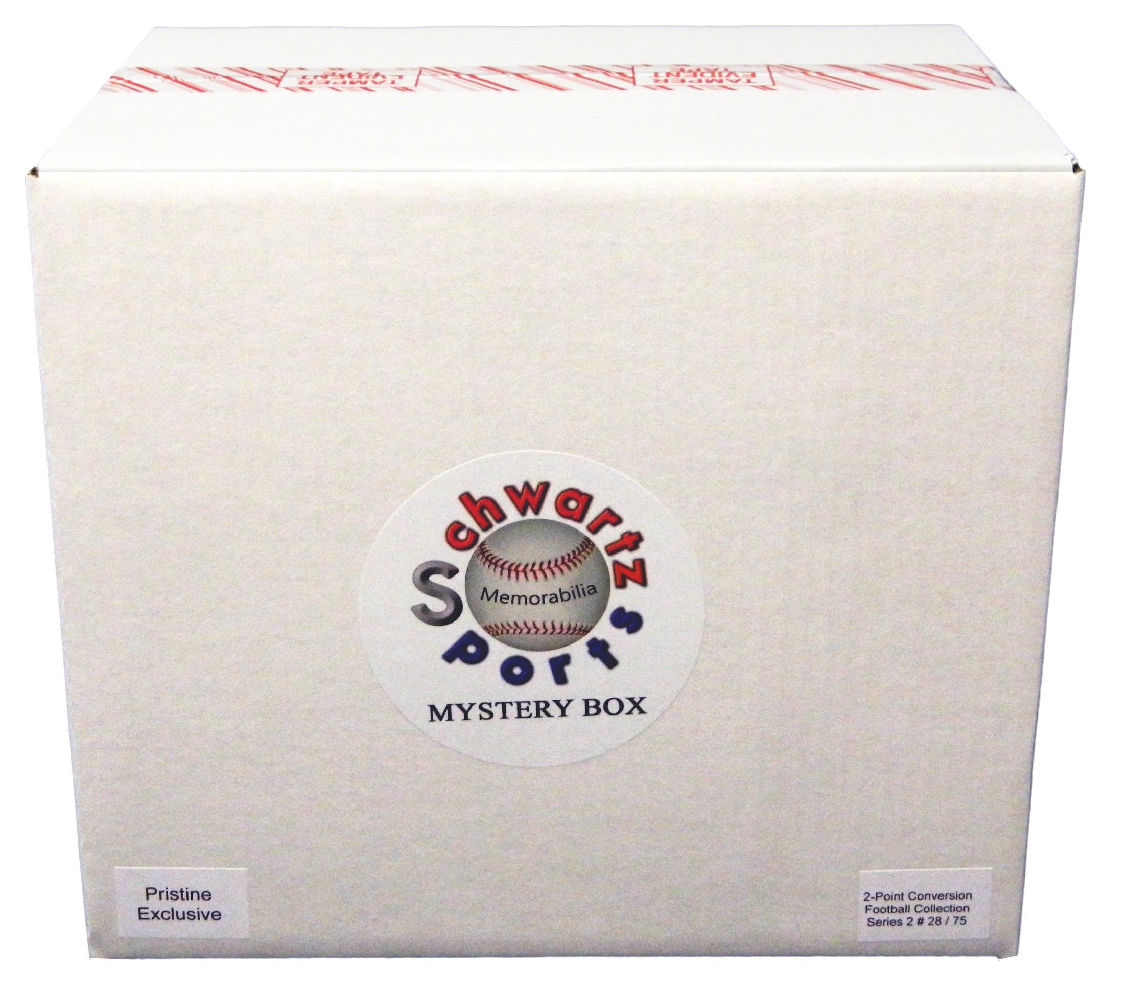 Schwartz Sports 2-Pt Conversion Full Size Football / Mini Helmet Signed Mystery Box - Series 2 (Limited to 75) (Pristine Exclusive Edition) at PristineAuction.com Schwartz Sports 2-Pt Conversion Full Size Football / Mini Helmet Signed Mystery Box - Series 2 (Limited to 75) (Pristine Exclusive Edition) at PristineAuction.com