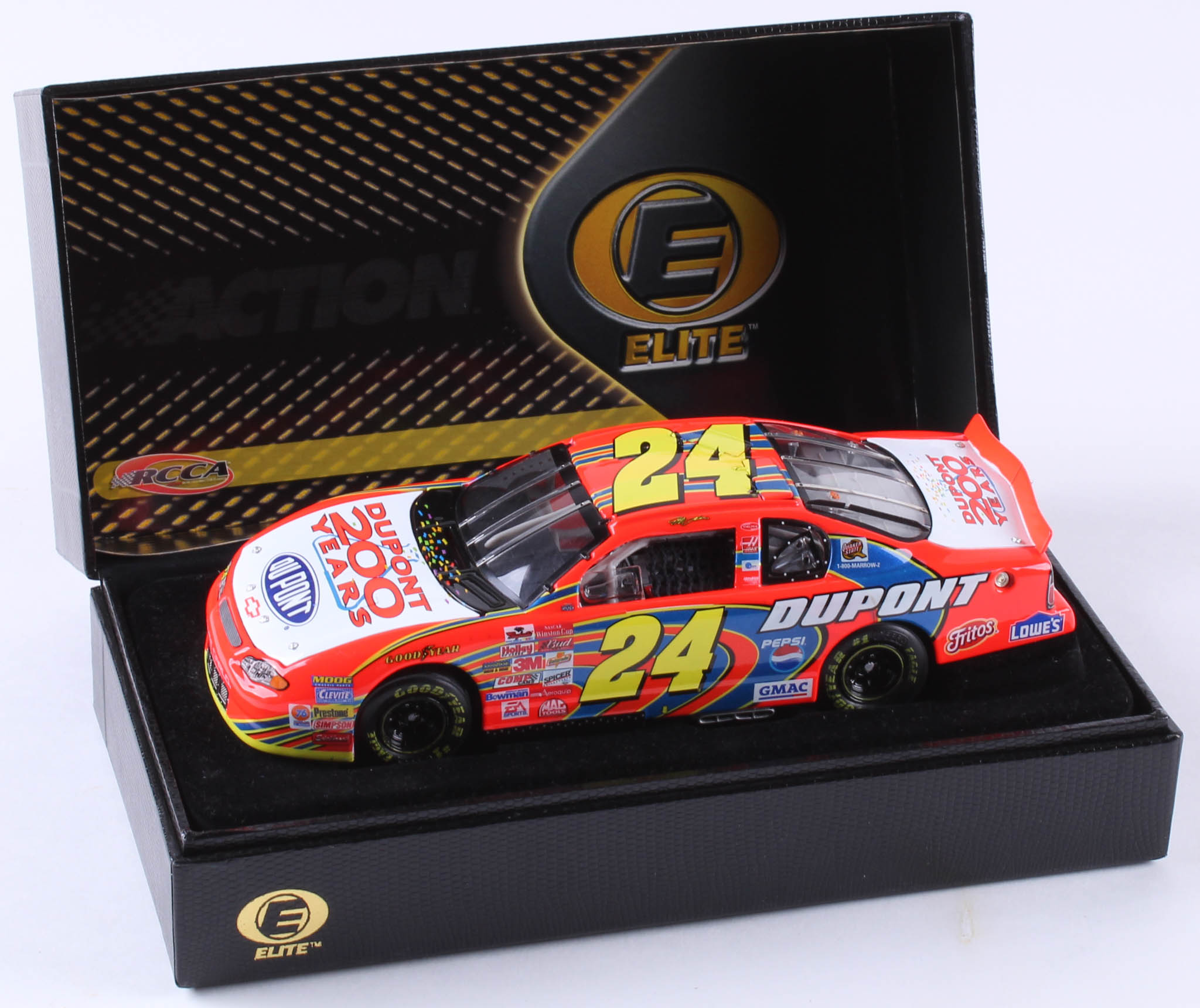 Jeff Gordon LE #24 DuPont / 200th Anniversary Celebration 2002 Monte Carlo Elite 1:24 Scale Die Cast Car at PristineAuction.com Jeff Gordon LE #24 DuPont / 200th Anniversary Celebration 2002 Monte Carlo Elite 1:24 Scale Die Cast Car at PristineAuction.com